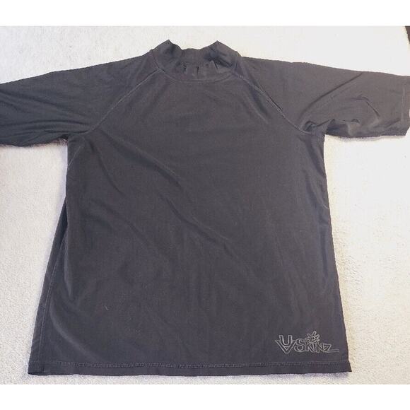 UV Skinz Sun Protection Med Shirt Black Short Sleeve Rash Guard UPF 50+ Beach - Picture 1 of 8
